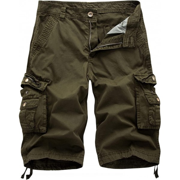  Multi Pocket Lightweight Shorts for Men Casual Cotton Hiking Cargo Shorts Relaxed Fit Outdoor Twill Summer Shorts