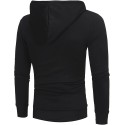  Men Hoodies Pullover Inclined Zipper Sweater Sports Casual Men's Hooded Long Sleeve Cardigan Coat Sweatshirt